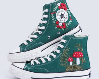 Converse Chuck Taylor anni '70 personalizzate con ricamo - Sneakers a forma di fungo