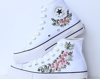 Embroidered Wedding Converse: wedding personalized sneakers