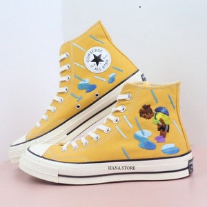 Cartoon Character Embroidered Converse Shoes/ Custom Converse Chuck Taylor 1970s/ Cartoon Character Embroidered Sneaker/ Birthday Gifts