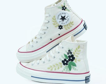 Custom Embroidered Converse Chuck Taylor Wedding Sneakers