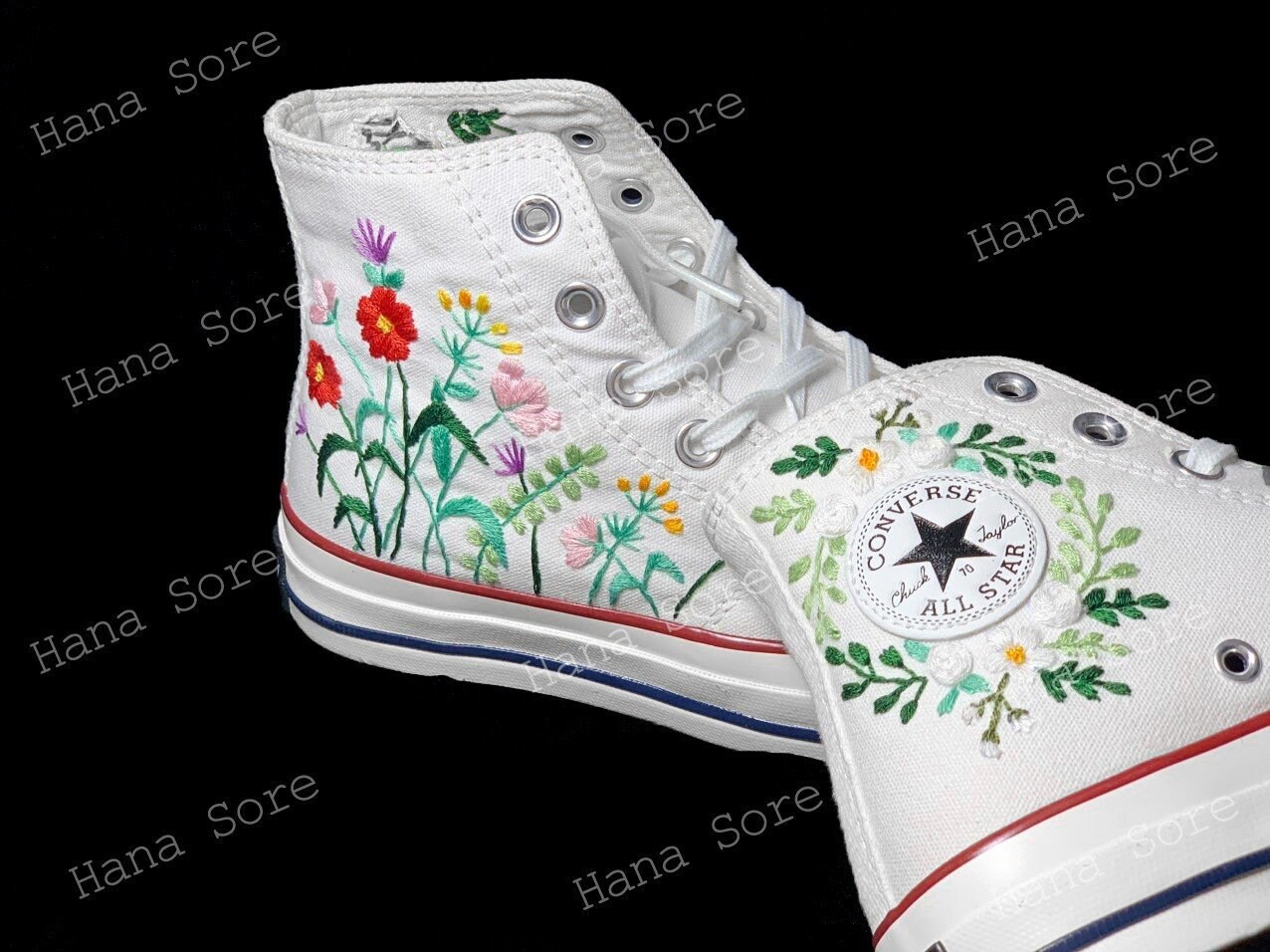 Ideaal markering huren Hippie Converse - Etsy