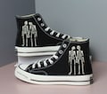 Embroidered Skeleton Converse Shoes: Custom Bone Lover Sneakers product logo