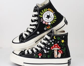 Custom Embroidered Converse Chuck Taylor 1970s: Mushroom Sneakers