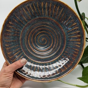 Porcelain platter with decoration • handmade | upgrade your kitchen utensils and home decor with uniqe serving plate