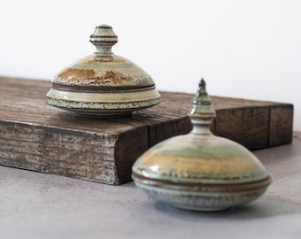 Handmade Keepsake Box, Patterned Ceramic Box