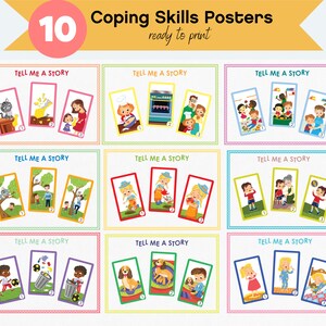 Bewältigungsfähigkeiten Lernposter, Montessori-Klassenzimmer-Dekor, Heim-Schule-Drucke, Kinder-Dekor, Kleinkind-Spielzimmer-Dekor, digitaler Download