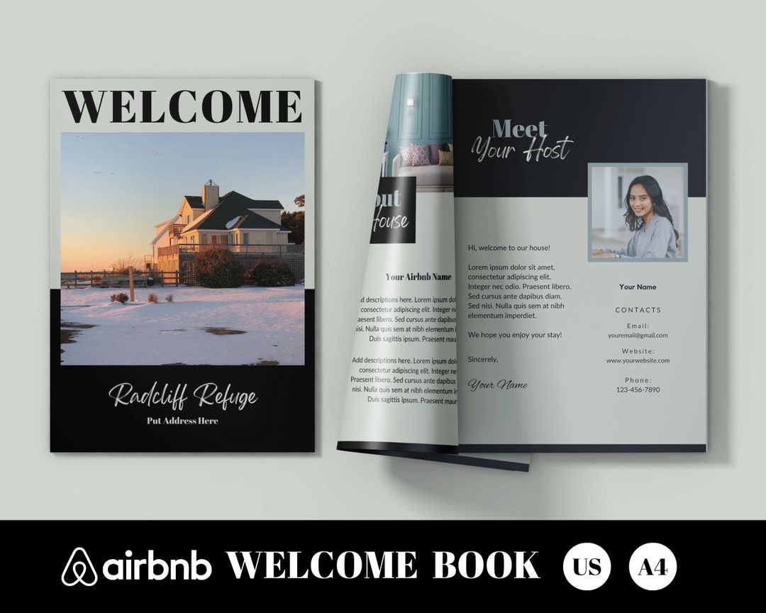 Airbnb Book Template Beach, Book Vacation Rental