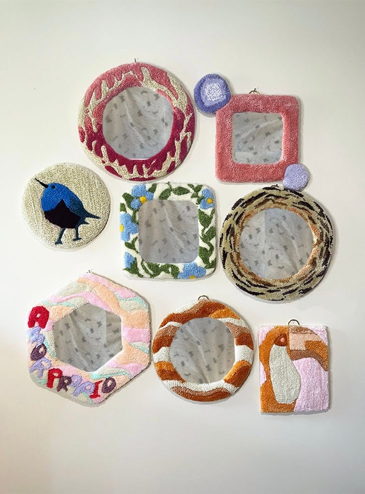 Mirror Rug Handmade Wall Mirror Rug flower Tufting Rug Custom Rug - Etsy