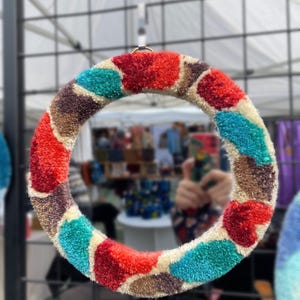 Handmade Circle Rug Mirror  [warm] Tufting rug custom rug