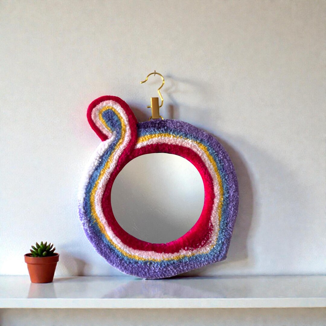 Handmade Wall Mirror Rug [rainbow Note] Tufting Rug Custom Rug - Etsy