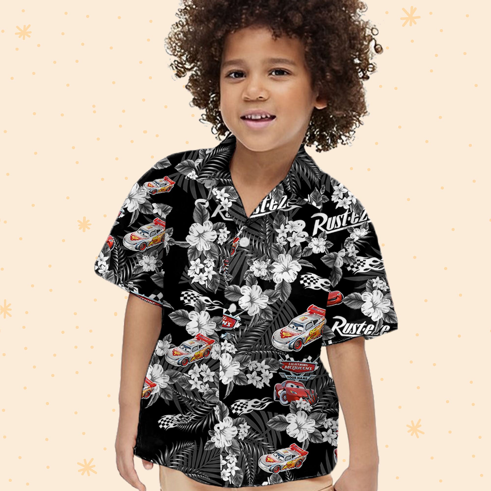 Discover light Mcqueen speed Hawaiian Flowers Pattern, Summer Hawaiian Shirt