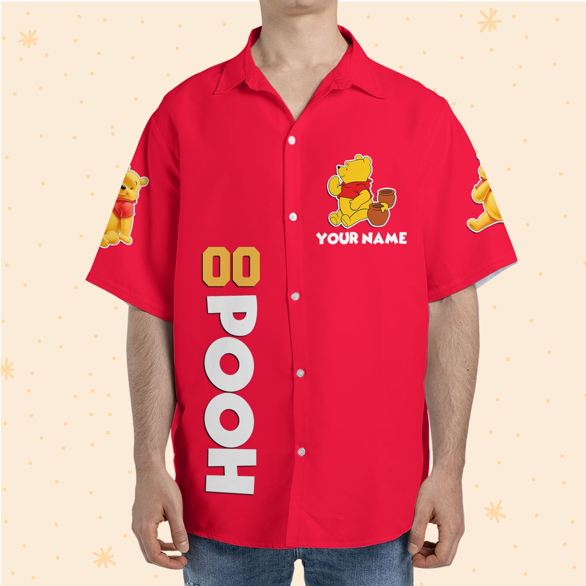 Discover Personalized Pooh Red Hawaiian