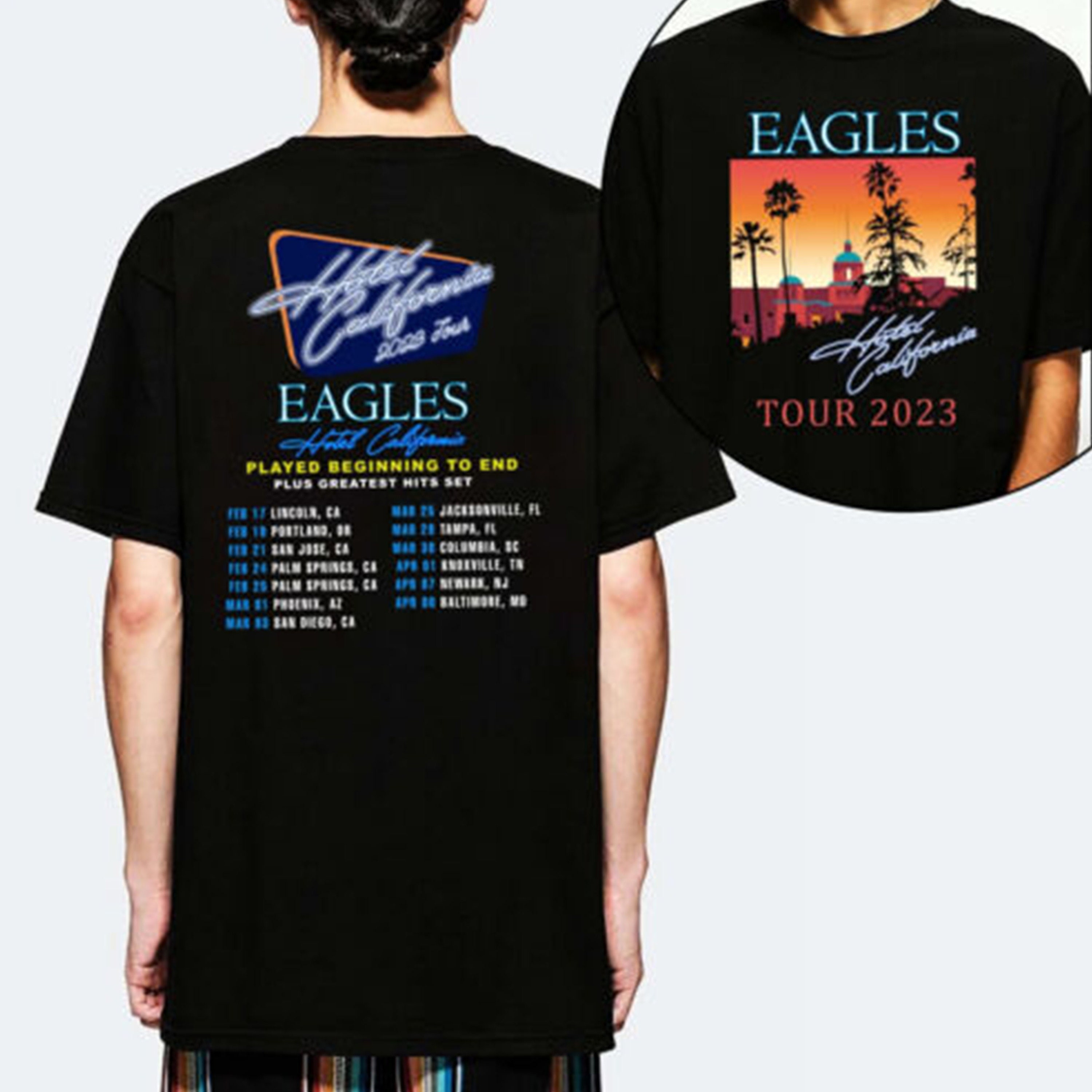 eagles hotel california tour shirts