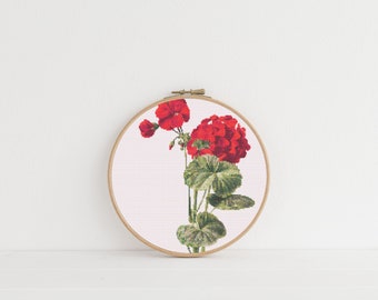 Geranium Cross Stitch Pattern Pdf Format Delivered by - Etsy UK