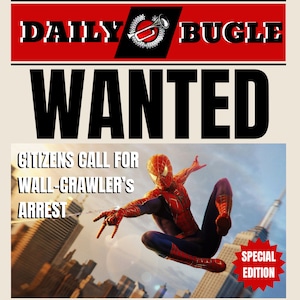 Spider Man Daily Bugle Newspaper Print