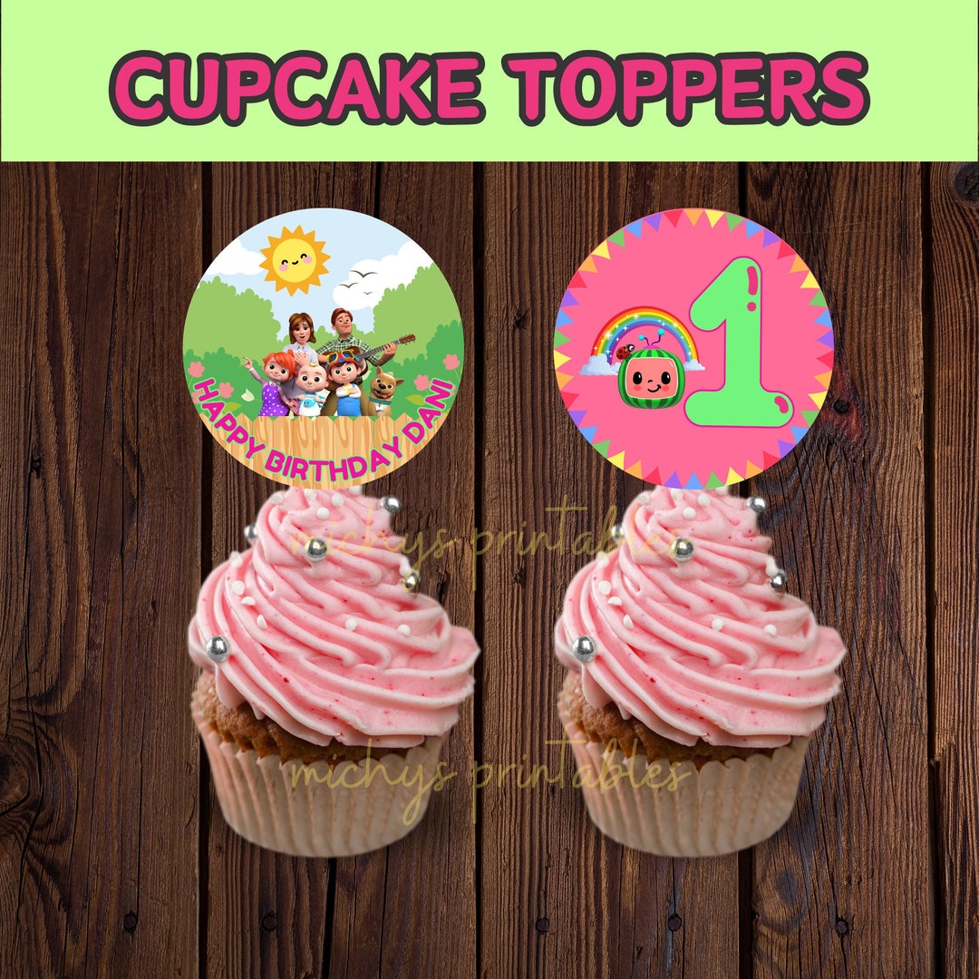 Cupcake Topper Printable Topper Custom Cupcake Topper Etsy
