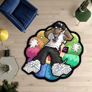 Travis Scott Takashi Murakami Rug - Etsy