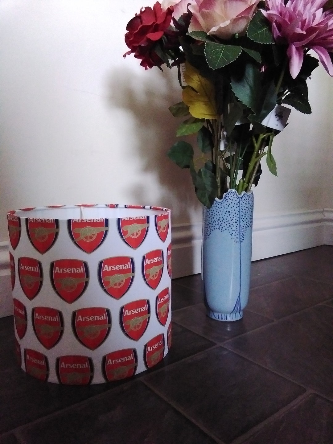 Handmade Fabric Drum Soccer Football Lampshade Manchester Utd