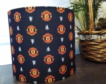 Handmade Fabric Drum Soccer Football Lampshade Manchester Utd, Liverpool, Chelsea, Celtic 3 Sizes