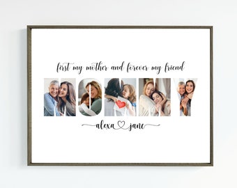 Mom Photo Collage, Personalized Gift for Mommy, Mother's Day Gift, Mommy Photo Collage, Personalized Mom Frame, Digital Download, Mom Gift