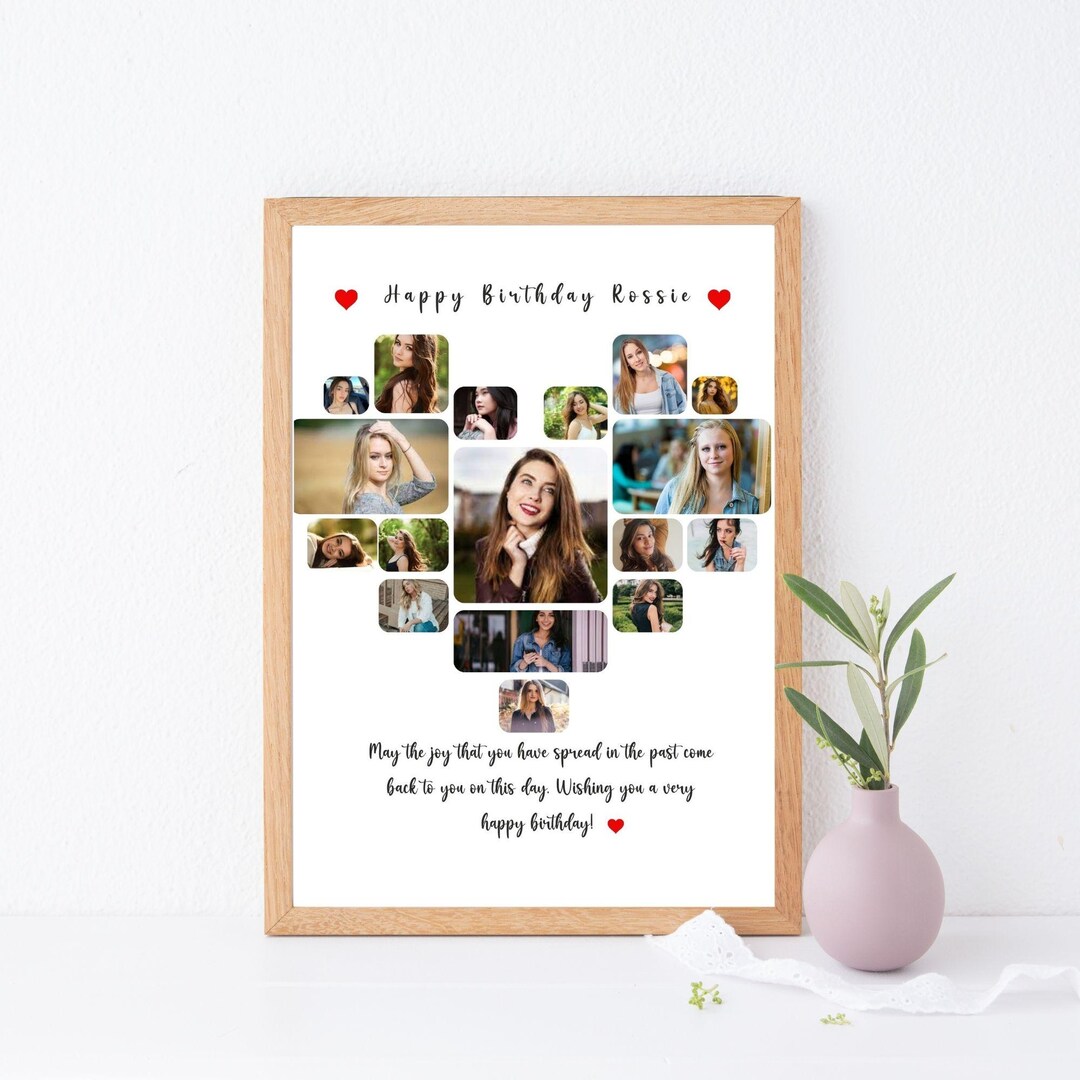 Happy Birthday Photo Collage Template, Downloadable Photo Collage
