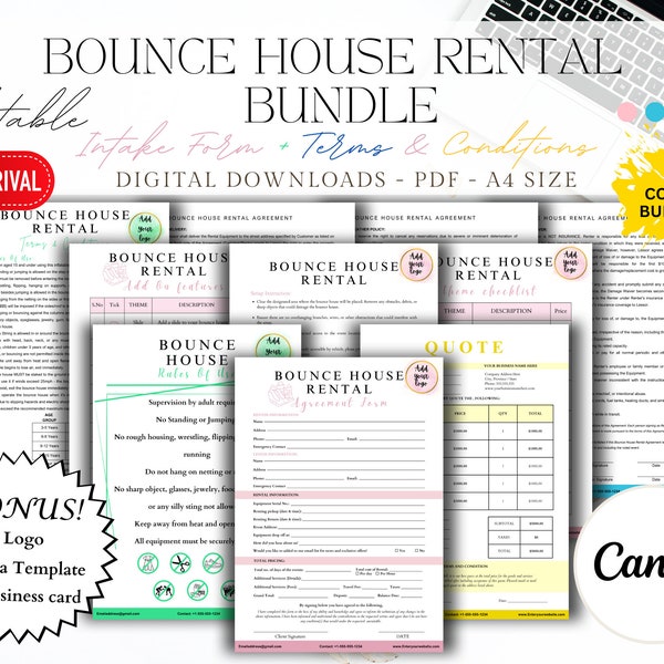 Inflatable Bounce House Contract Etsy