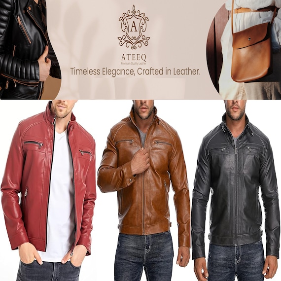 Casual leather motorcycle jacket best sale