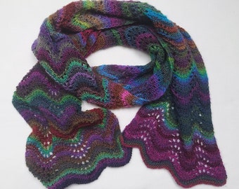 Knitted lace scarf