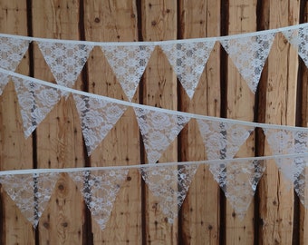 White lace pennant chain wedding decoration floral Garland for decoration