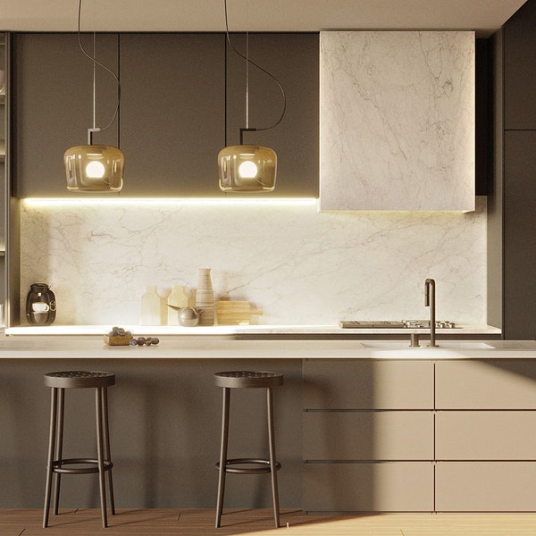 Kitchen interior design and 3D modelling and realistic rendering