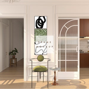 Frame mock up Parisian interior wood frame mockup bundle art print digital mockup Wall Frame Mockup livingroom frame Picture frame on wall