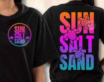 Sun Salt Sand PNG SVG, Summer Shirt Design, Tropical Vibes (Digital Download)