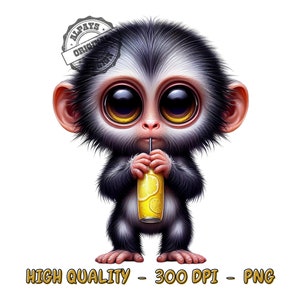 Monkey, PNG For Shirts, dtf, Shirt designs, PNG Files For Sublimation Designs, Cute Monkey, PNG Designs, Tshirt Design, Digital Prints