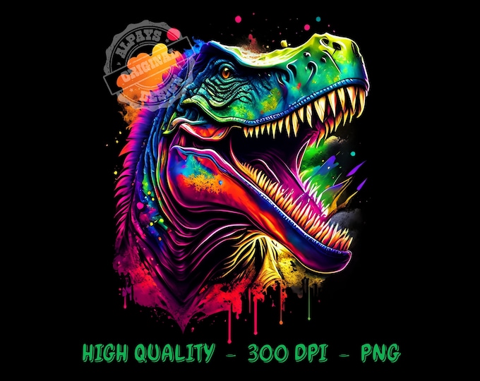 Easter T-rex Dinosaur Clipart With Bunny Ears & Basket - PNG for DTG ...