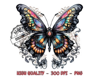 Butterfly Shirt PNG File, Sublimation Design (Digital Download)