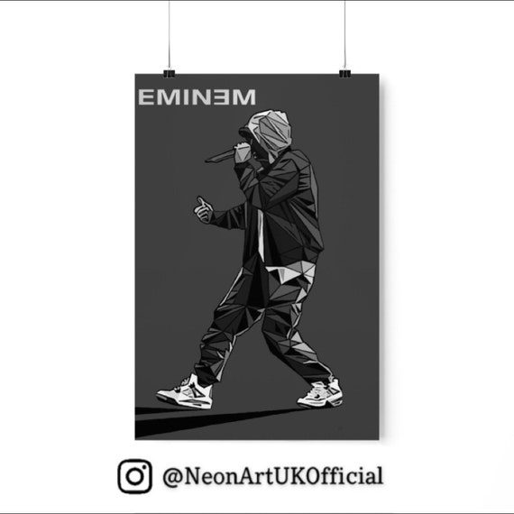 Eminem Poster, Eminem Canvas, Eminem Decor, Eminem Wall Art, 8 Mile Poster,  Eminem Hip Hop Print 