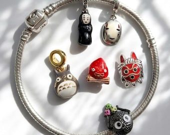 Studio Ghibli Charms and Bracelet – Totoro, Spirited Away, Howl's Moving Castle, Princess Mononoke | Anime Jewelry Gift