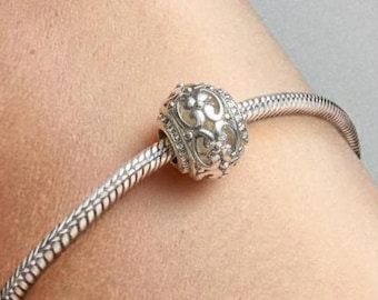 Openwork Filigree Gothic Bead, Sterling Silver | Pandora Style Charm