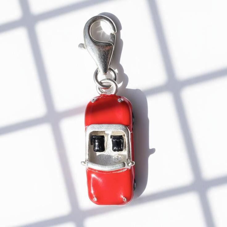 Sterling Silver Porsche Charm - Etsy