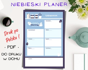 Daily Planner in Polish, Planner Digital Download, Polski Dziennik, Planer Dzienny po Polsku, Polski DZIENNIK do wydruku,