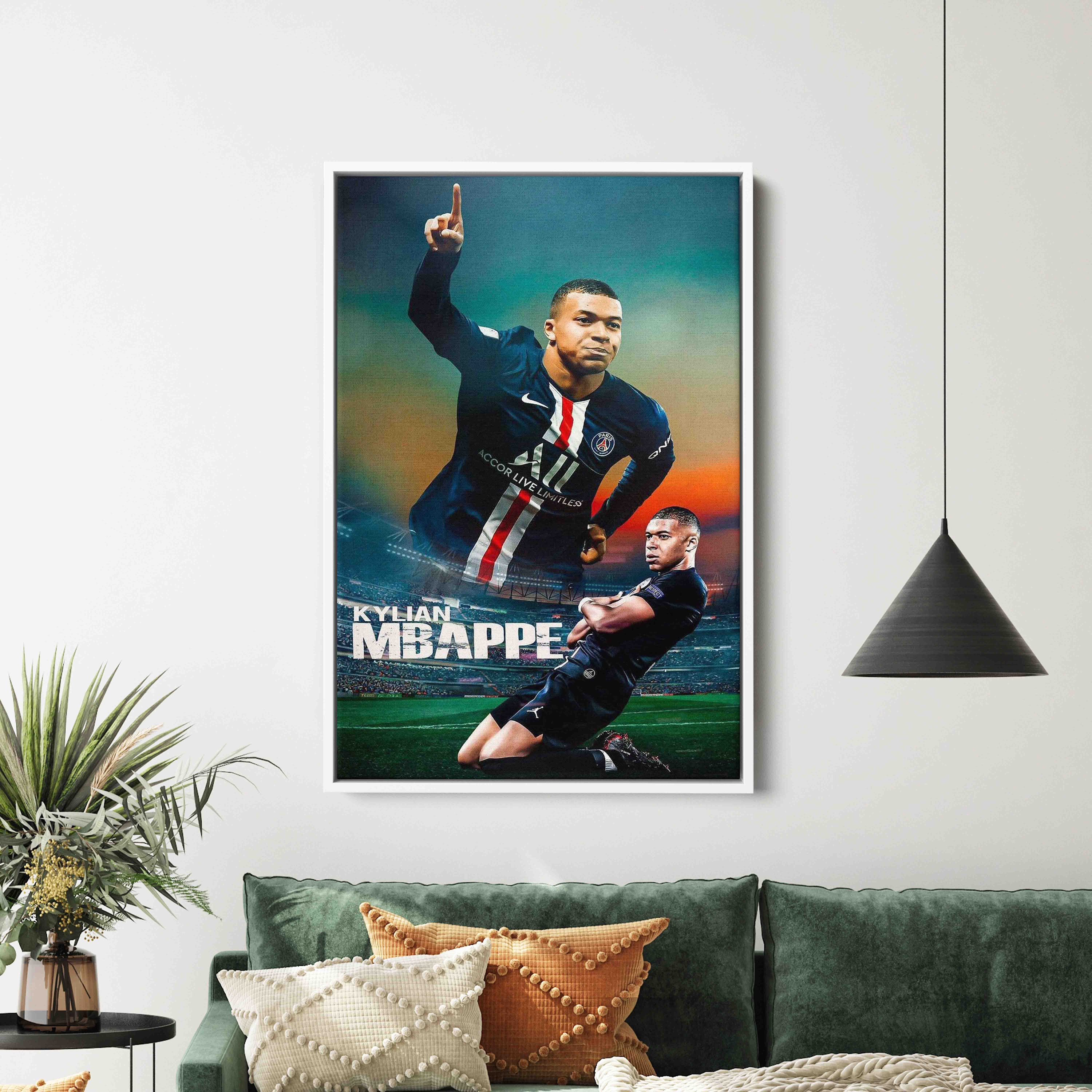 Poster Mbappé con marco 20x30 cm