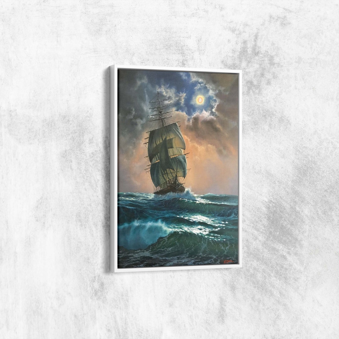 Ship Canvas Painting, Pirate Ship Painting, Sailing Painting, Boating