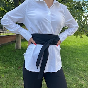 Black Belt, Women&#39;s Belt, Obi Belt, Wrap belt, Waist belt, Corset Belt, Accessory, Soft Corset