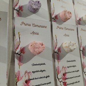 10 segnaposto con cuoricino piantabile