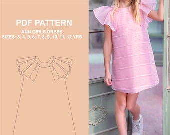 ANN Girls Dress PDF Pattern - with sewing instructions