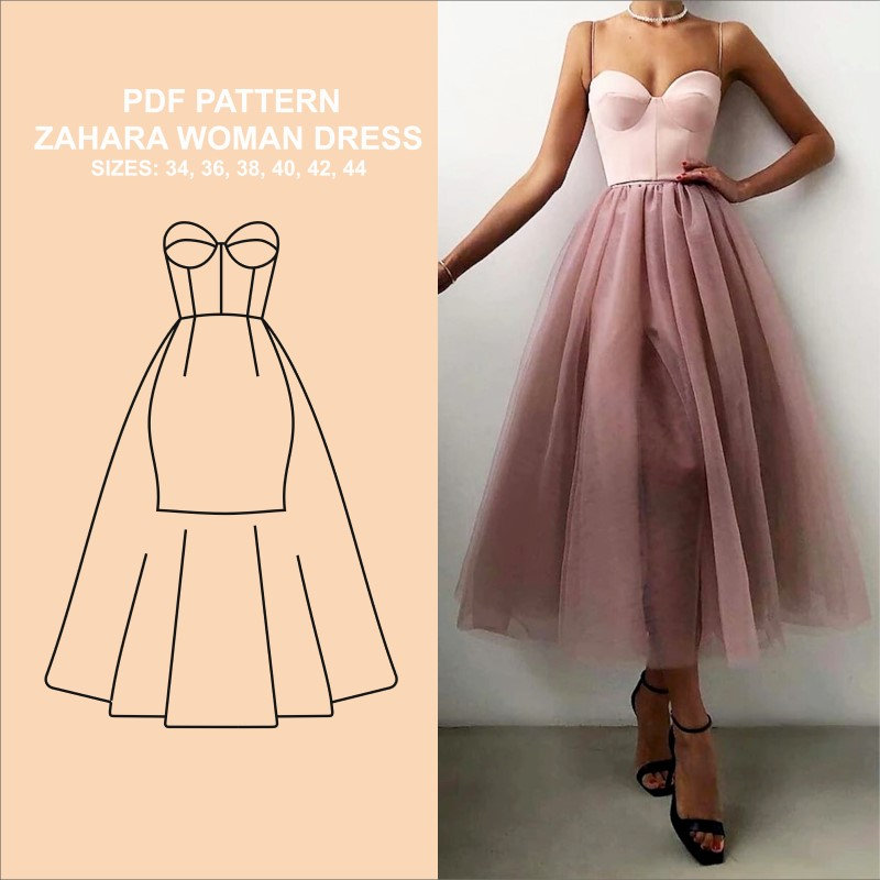 ZAHARA Woman Dress Pattern – PATTERN Technologist