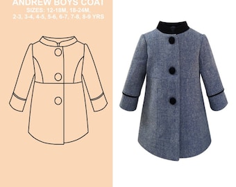 ANDREW Boys Coat PDF Pattern - with sewing instructions