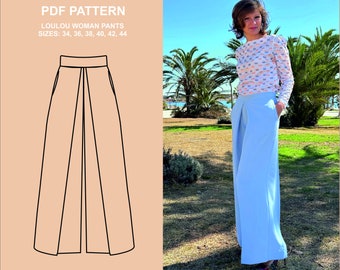LOULOU Woman Pants PDF Pattern - with sewing instructions