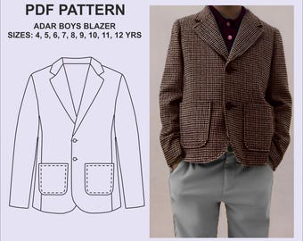 ADAR Boys Blazer PDF Pattern – with sewing instructions