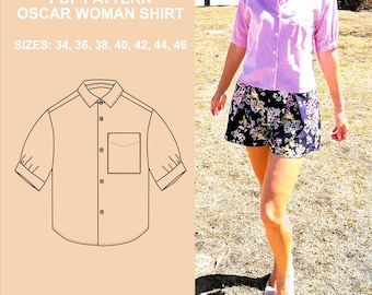 OSCAR Woman Shirt PDF Pattern - with sewing instructions